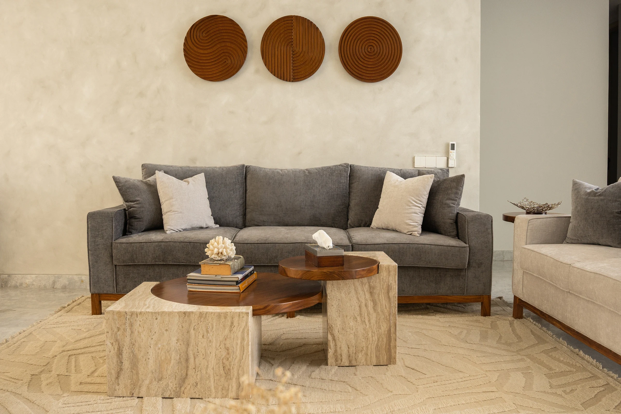 Furniture-focused room view with a coffee table group.